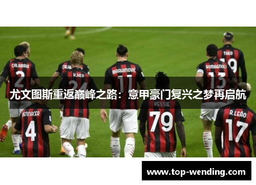 尤文图斯重返巅峰之路：意甲豪门复兴之梦再启航